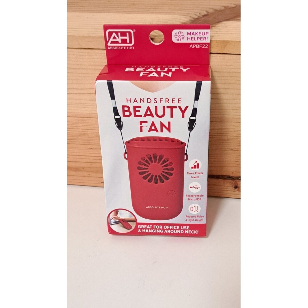 Handsfree Beauty Red Fan  APBF20 By Absolute  New York New In Original Box